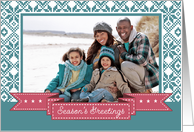 Season’s Greetings. Personalized Christmas Photo Card From Our Home to Yours card