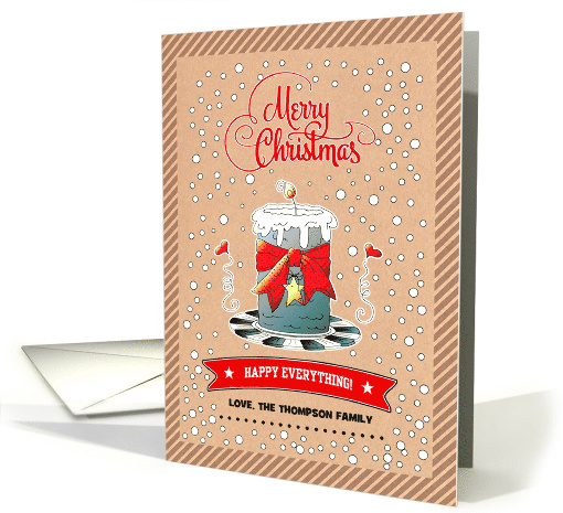 Merry Christmas. Personalized Name Christmas Card.... (1336654)