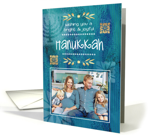 Happy Hanukkah from Our Home to Yours. Custom Photo card (1343526)