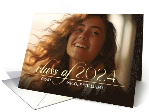 Class of 2024 Graduation Announcement Custom Photo card (1358416)