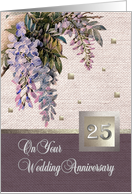 Happy 25th Anniversary. Victorian age textile pattern card