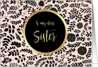 Sister. Will you be my Bridesmaid? Modern Floral Design card