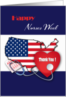 Happy Nurses Week Patriotic Design card