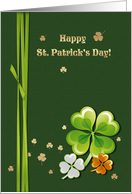 Happy St. Patrick’s Day Lucky Tricolor Shamrocks card