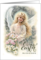 Easter Blessings Vintage Sweet Easter Angel card