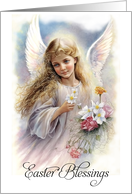 Easter Blessings Vintage Sweet Easter Angel card