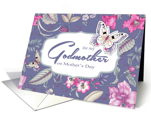 For Godmother on Mother's Day Butterflies and Flowers card (795549)