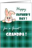 For Grandpa on Father’s Day. Cute Bunny card