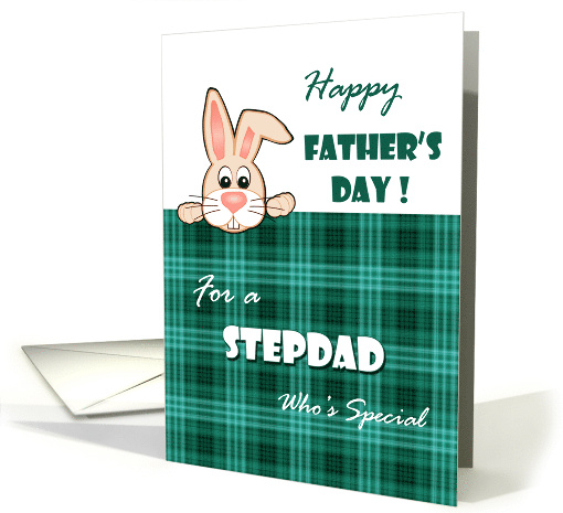 For Stepdad on Father's Day Cute Bunny card (810947)