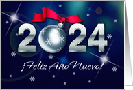 Feliz Ao Nuevo 2024 Happy New Year in Spanish card