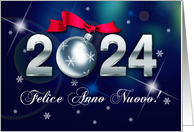 Felice Anno Nuovo 2024 Happy New Year’s in Italian card