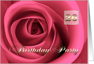 26th Birthday Party Invitation. Romantic Rose card