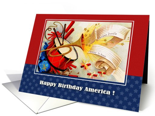 Happy Birthday America! Vintage card (826475)