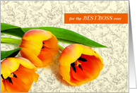 Happy Boss’s Day for the Best Boss Ever. Tulips card