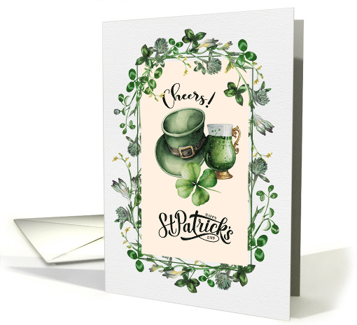 Happy St. Patrick's Day Green Beer Shamrock card (900925)