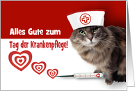 Alles Gute zum Tag der Krankenpflege. Fun Nurses Day German Card