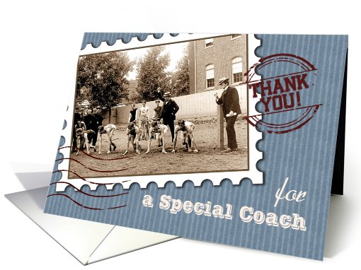 Thank You Coach. Vintage Athletics card (925113)