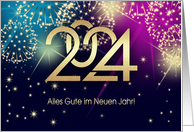 Alles Gute im Neuen Jahr 2024 Happy New Year in German card