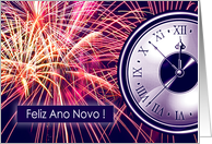 Feliz Ano Novo Happy New Year Card in Portuguese card