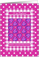 For Boyfriend on Valentine’s Day Hearts Flowers Blank Inside card