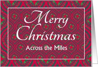 Christmas Across the Miles Festive Stars and Baubles Pattern card