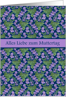 Mother’s Day German Greeting with Violets Blank Inside card