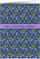 Mother’s Day Scots Greeting with Violets Blank Inside card