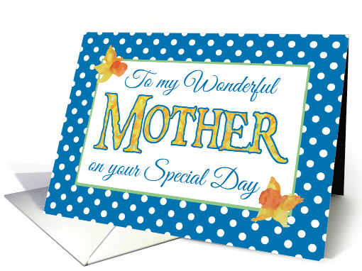 Mother's Day with Daffodils and White Polkas on Blue card (1238126)