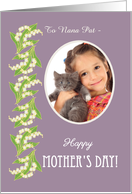 Mother’s Day Photo Upload Custom Front Lilies on Mauve card