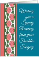 Get Well from a Shoulder Surgery with Water Lilies Border card