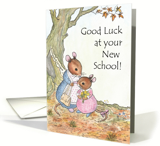 Little Mouse New School Good Luck card (1304696)