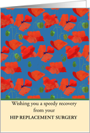 Custom Front Get Well Wishes Red Field Poppies card