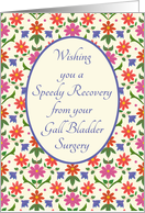 Get Well from Gall Bladder Surgery with Pretty Floral Mini Print card
