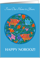 Norooz From Our Home to Yours with Fun Fishes Swimming card