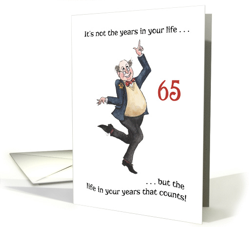 Fun Age-specific 65th Birthday Card for a Man card (1470350)