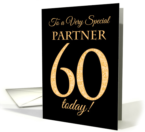 Chic 60th Birthday Card for Special Partner card (1559130)