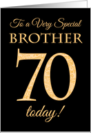 Chic 70th Birthday Card for Special Brother card