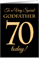 Chic 70th Birthday Card for Special Godfather card