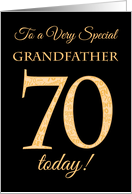 Chic 70th Birthday Card for Special Grandfather card