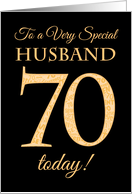 Chic 70th Birthday Card for Special Husband card