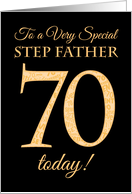 Chic 70th Birthday Card for Stepfather card