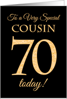 Chic 70th Birthday Card for Cousin card