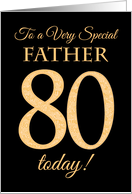 Chic 80th Birthday Card for Father card