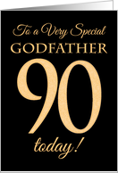 Chic 90th Birthday Card for Godfather card