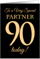 Chic 90th Birthday Card for Partner card