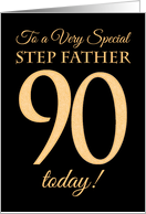 Chic 90th Birthday Card for Step Father card