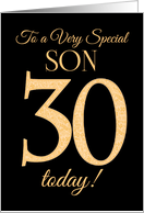 Chic 30th Birthday Card for Son card