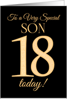 Chic 18th Birthday Card for Son card