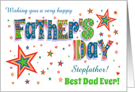 Custom Relation Father’s Day Stepfather shown with Stars and Hearts card