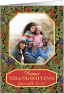 Thanksgiving Photo Upload From All of Us Fall Fruits Pattern card